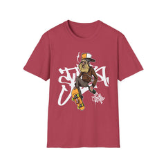 Skateboard Graffiti Graphic Unisex Softstyle T-Shirt - Perfect for Skate Culture Enthusiasts