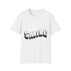 Unisex Softstyle "Smile" Printed English quotes T-Shirt - Perfect for Casual Outings, Gifts & Everyday Wear