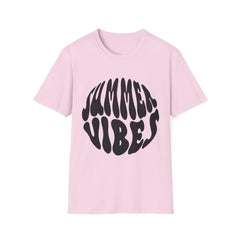Summer Vibes Printed English quotes Unisex Softstyle T-Shirt - Perfect for Beach Days & Festivals