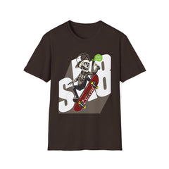 Skateboarding Dog Graffiti Graphic T-Shirt - Unisex Softstyle Tee