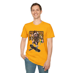 Skateboard Graffiti Graphic T-Shirt - Retro Skate Vibe, Unisex Softstyle Tee