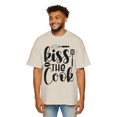 Funny Chef's Oversized Tee - 'Kiss the Cook' Shirt for Food Lovers