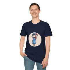 Fun Cartoon Scooter Ride Unisex Relatonship T-Shirt