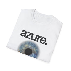 Azure Eye Girl T-Shirt | Unisex Softstyle Tee for Art & Nature Lovers