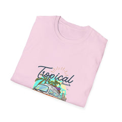 Tropical Beach Girls T-Shirt - Enjoy Your Weekend Unisex Softstyle Tee