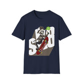 Skateboarding Dog Graffiti Graphic T-Shirt - Unisex Softstyle Tee