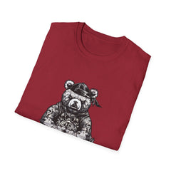 Cool Bear Graphic Unisex Softstyle Teddy T-Shirt - Perfect for Casual Wear
