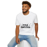 Stay Positive Printed English quotes Unisex Softstyle T-Shirt | Uplifting Graphic Tee for Everyday Wear