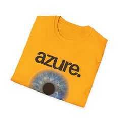 Azure Eye Girl T-Shirt | Unisex Softstyle Tee for Art & Nature Lovers
