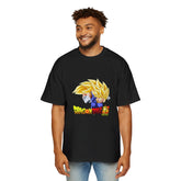 Dragon Ball Z Men's Heavy Oversized Tee - Iconic Anime Graphic T-Shirt