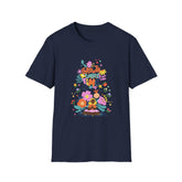 Growth Takes Time Unisex Softstyle Girls T-Shirt - Positive Vibes Floral Design