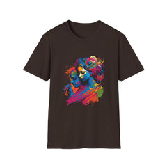 Devotional Printed T-Shirt with Colorful Woman Design