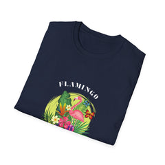 Flamingo Beach Club Unisex Softstyle Summer T-Shirt - Tropical Vibes