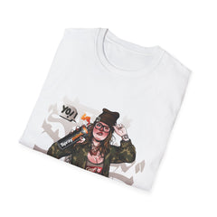 Yo! Stylish Graffiti Graphic Unisex Softstyle T-Shirt - Urban Vibe Shirt