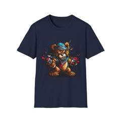 Edgy Graphic Teddy Bear T-Shirt - Unisex Softstyle Tee
