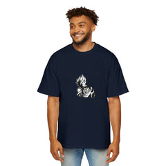 Men's Heavy Oversized DRAGON Tee with Bold Graphic Design