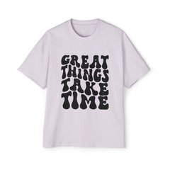 Great Things Take Time Oversized Tee for Men