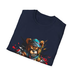 Edgy Graphic Teddy Bear T-Shirt - Unisex Softstyle Tee