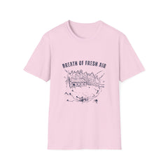 Breath of Fresh Air Unisex Softstyle Girls T-Shirt - Comfy Nature Tee for Relaxed Living