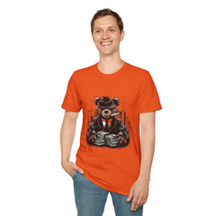 Gritty Urban Bear Unisex Softstyle Teddy T-Shirt - Cool and Trendy Streetwear