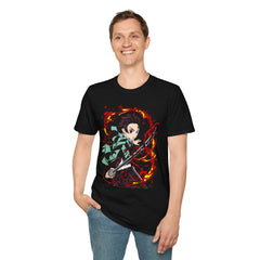 DEMONSSLAYER ANIME Printed T-Shirt - Unisex Softstyle T-Shirt for Anime Fans