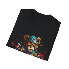 Edgy Graphic Teddy Bear T-Shirt - Unisex Softstyle Tee