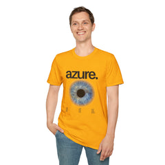 Azure Eye Girl T-Shirt | Unisex Softstyle Tee for Art & Nature Lovers