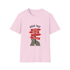 Road Trip Therapy Unisex Softstyle Girls T-Shirt - Adventure & Humor