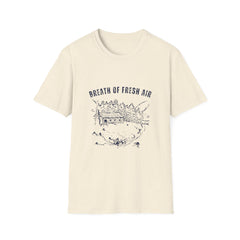 Breath of Fresh Air Unisex Softstyle Girls T-Shirt - Comfy Nature Tee for Relaxed Living