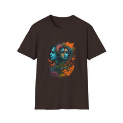 Devotional Printed T-Shirt | Colorful Abstract Face Design