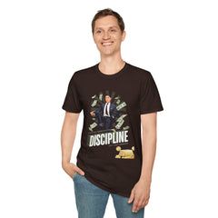 Motivational Unisex Softstyle Money T-Shirt - 'Discipline is Key' Graphic Tee