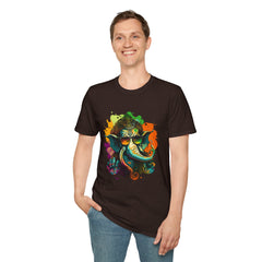 Devotional Printed T-Shirt - Colorful Art Tee for Spiritual Vibes