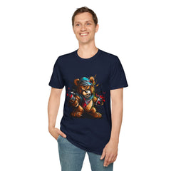 Edgy Graphic Teddy Bear T-Shirt - Unisex Softstyle Tee