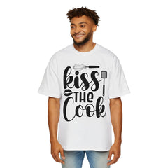 Funny Chef's Oversized Tee - 'Kiss the Cook' Shirt for Food Lovers