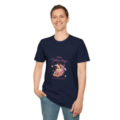 Happy Mother's Day Unisex Softstyle Parents T-Shirt - Floral Design