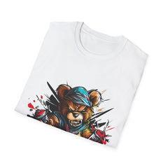 Edgy Graphic Teddy Bear T-Shirt - Unisex Softstyle Tee