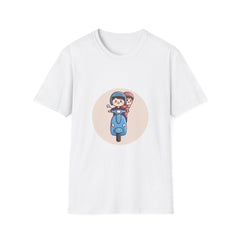Fun Cartoon Scooter Ride Unisex Relatonship T-Shirt