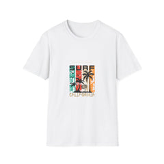 Surf California Unisex Softstyle Summer T-Shirt - Vintage Beach Vibes