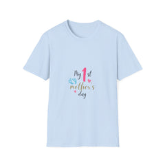 My 1st Mother's Day Parents T-Shirt - Unisex Softstyle Tee for New Moms
