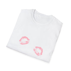 Kiss Print Unisex Softstyle Girls T-Shirt - Trendy & Playful Fashion