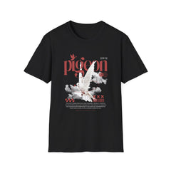 Pigeon Graphic Unisex Softstyle Girls T-Shirt - Trendy Streetwear Fashion
