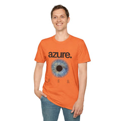 Azure Eye Girl T-Shirt | Unisex Softstyle Tee for Art & Nature Lovers
