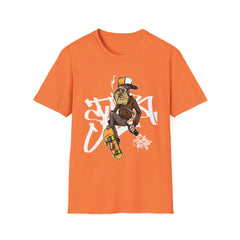 Skateboard Graffiti Graphic Unisex Softstyle T-Shirt - Perfect for Skate Culture Enthusiasts