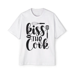 Funny Chef's Oversized Tee - 'Kiss the Cook' Shirt for Food Lovers