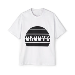 Groovy Men's Heavy Oversized Tee - Retro Style Casual T-Shirt