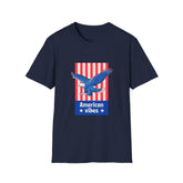 American Vibes Unisex Softstyle Girls T-Shirt – Patriotic Eagle Design