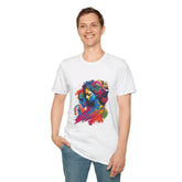 Devotional Printed T-Shirt with Colorful Woman Design