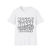 Mostly Sweet Sometimes Savage Printed English quotes Unisex Softstyle T-Shirt - Casual Graphic Tee for Trendsetters