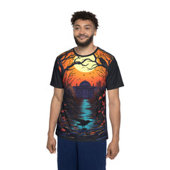 Men's Sports Jersey Premium - Vibrant Sunset Design