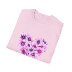 Floral Heart Girls T-Shirt - Just Living My Best Life - Unisex Softstyle Tee